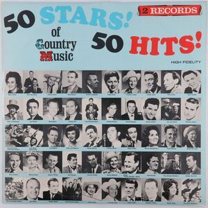 50 Stars!, 50 Hits! Of Country Music - 1966 Mono 2x 12" LP Vinyl Record CMS